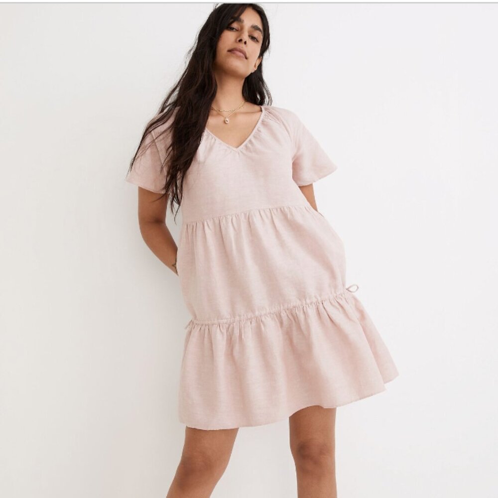 Madewell NWT Linen-Blend Lorelei Mini Dress SZ: M